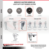 Service Caster 4 Inch Soft Rubber Swivel Bolt Hole Caster Set with Total Lock Brake SCC SCC-BHTTL20S414-SRS-4